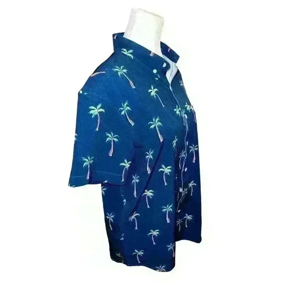 Chubbies Short Sleeve Button Up Men’s Sz S Palm Tree All Over Navy Blue Hawiian - Picture 4 of 9